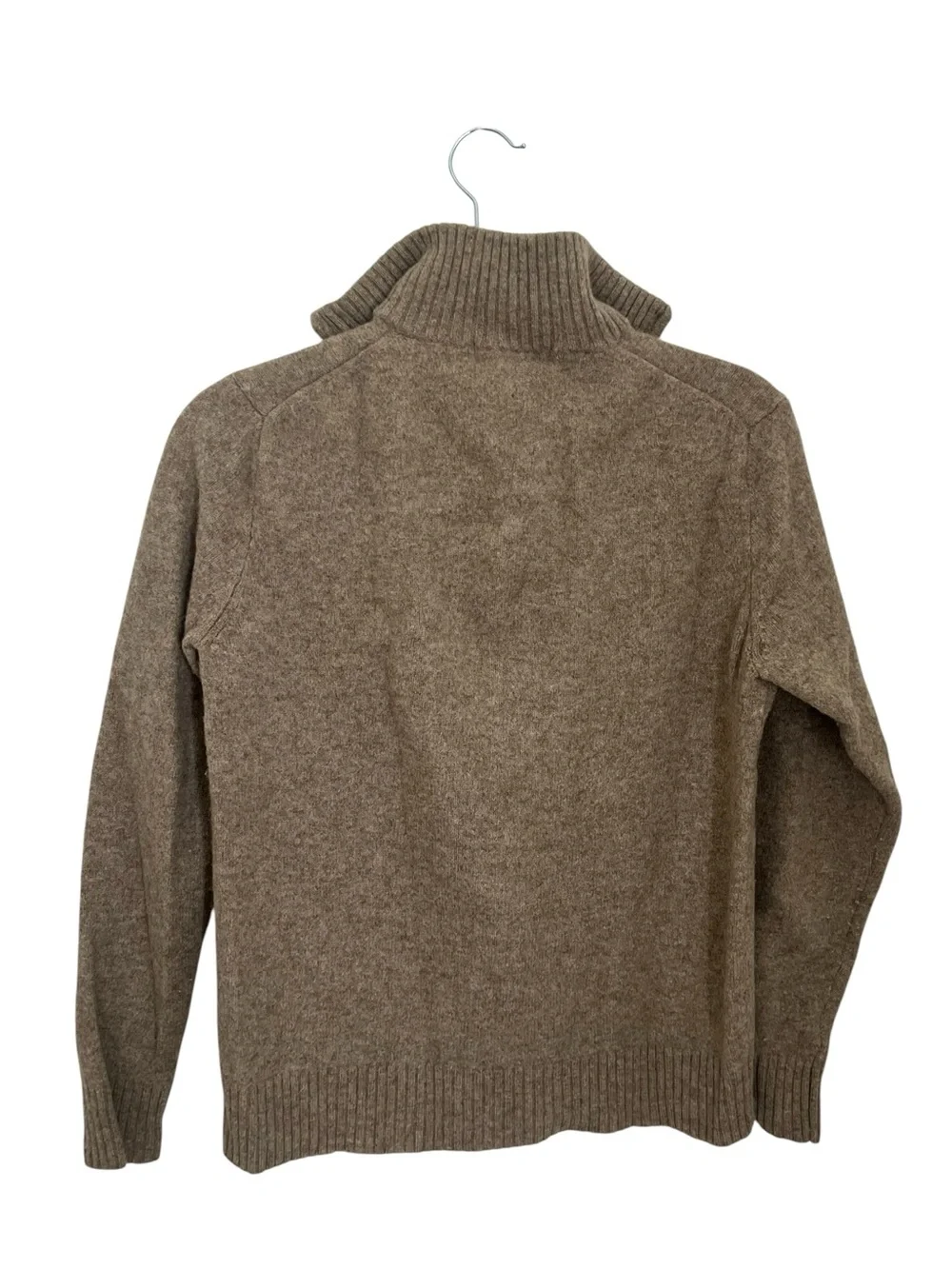 J. Crew Men's Quarter Zip 100% Lamb’s Wool Turtleneck Sweater Sz M